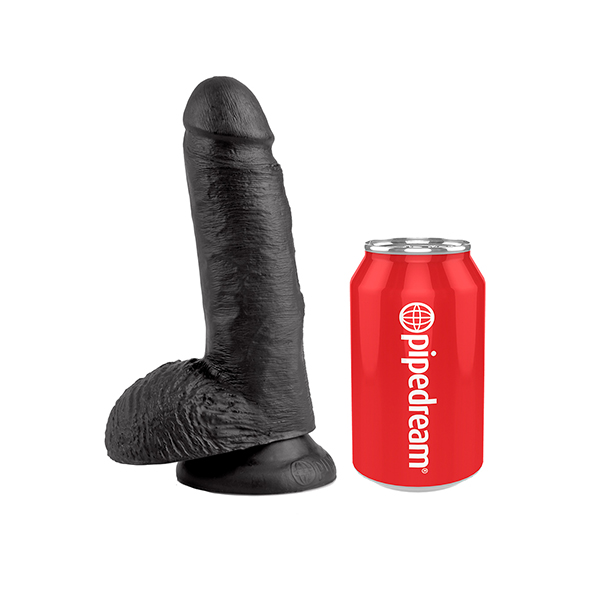 7 Inch Cock - With Balls - Black