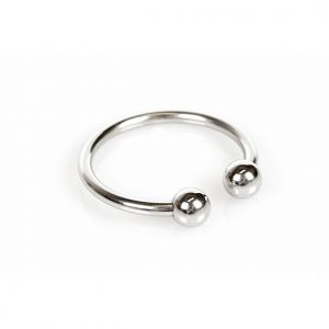 Desireshop.nl - Horse Shoe Head Glansring - Open eikelring