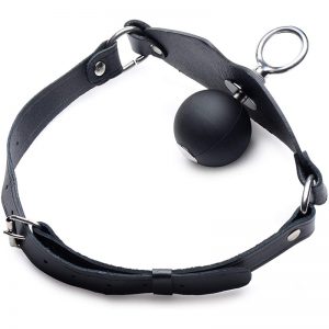 Leren Super Ball Gag met oogje | BDSM Toys | Desireshop.nl