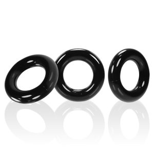 Oxballs Willy Cockring 3-Pack Zwart - Desireshop.nl