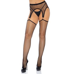 Leg Avenue – Net garterbelt stockings