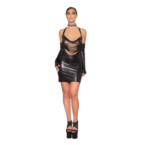 Patrice Catanzaro – Calicia wetlook jurk - Desireshop.nl